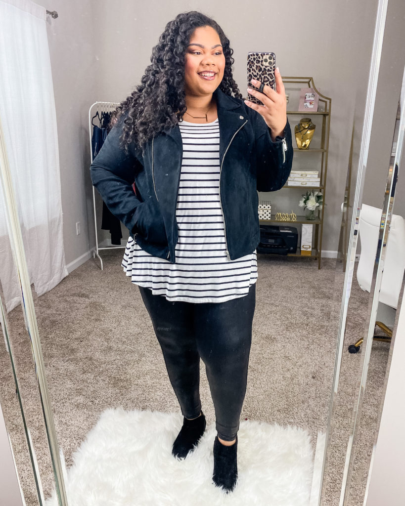 How To Style Faux Leather Leggings | Tamela D