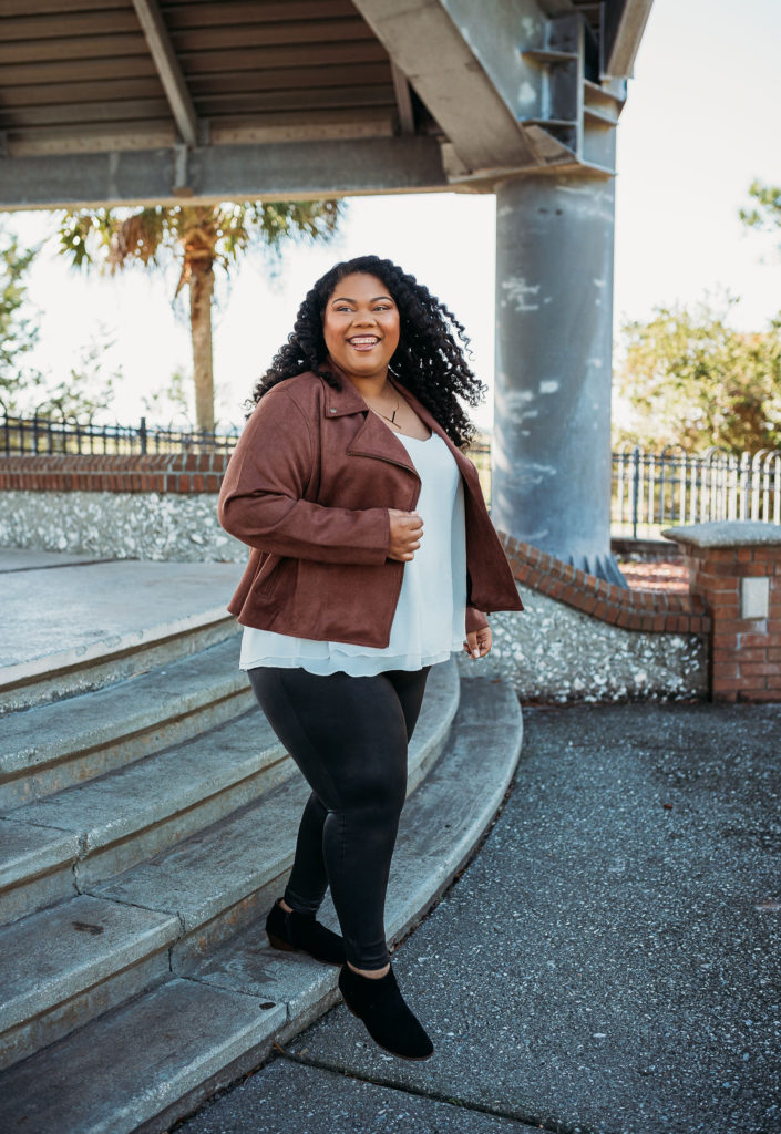 4 Ways to Style Faux Leather Leggings: for the Curvy Girl