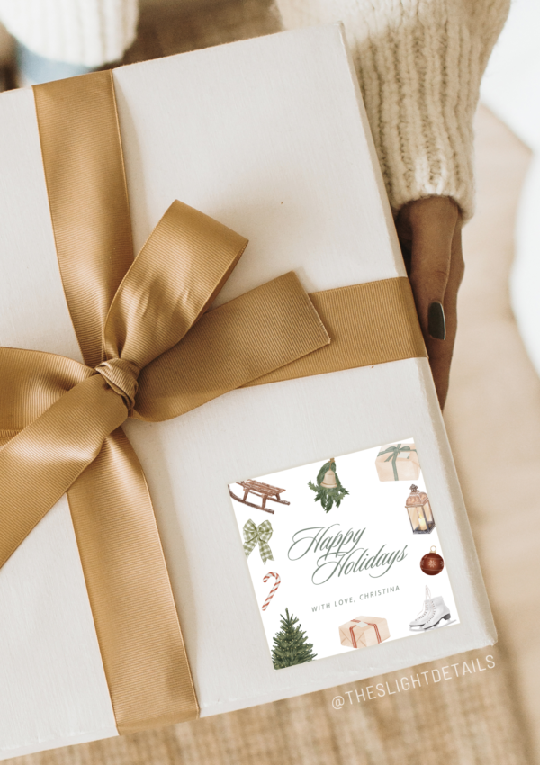 personalized christmas gift stickers